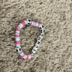 Charming Heart Beaded Mermaid Bracelet for Kids